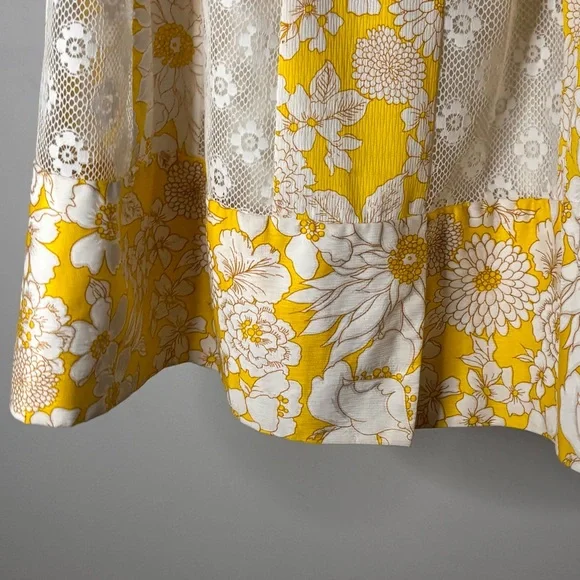 American Vintage Yellow Floral A-Line Maxi Skirt - Picture 8 of 16